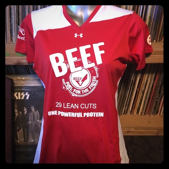 Under Armour Tops - Rare Team Beef HeatGear Under Armour Jersey